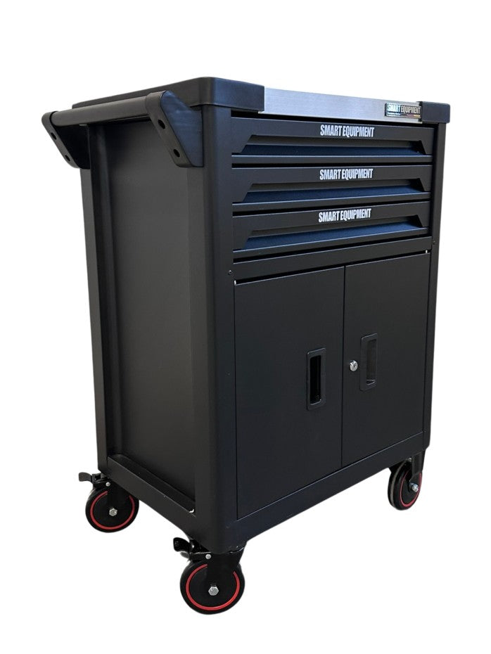 06-1060 Instrumentu ratiņi ar skapi un 3 tukšām atvilktnēm