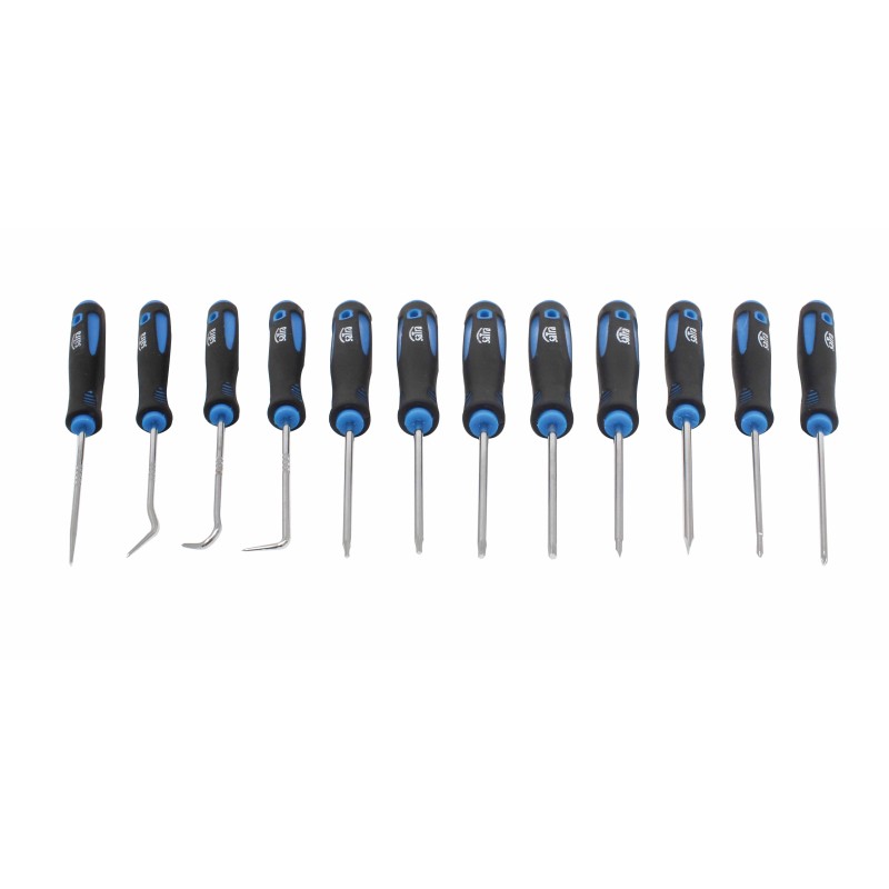 12 long screwdrivers and hooks