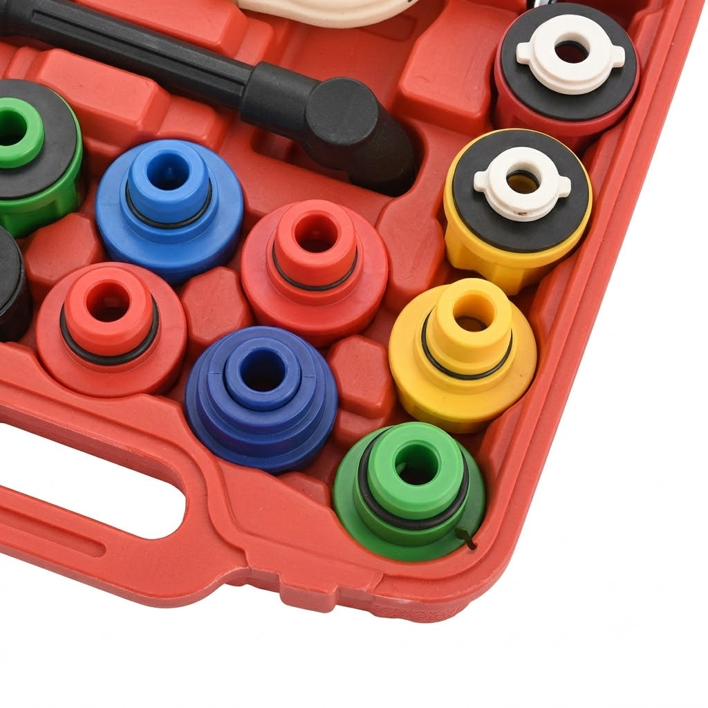 Oil funnel with adapters, 15 pcs.