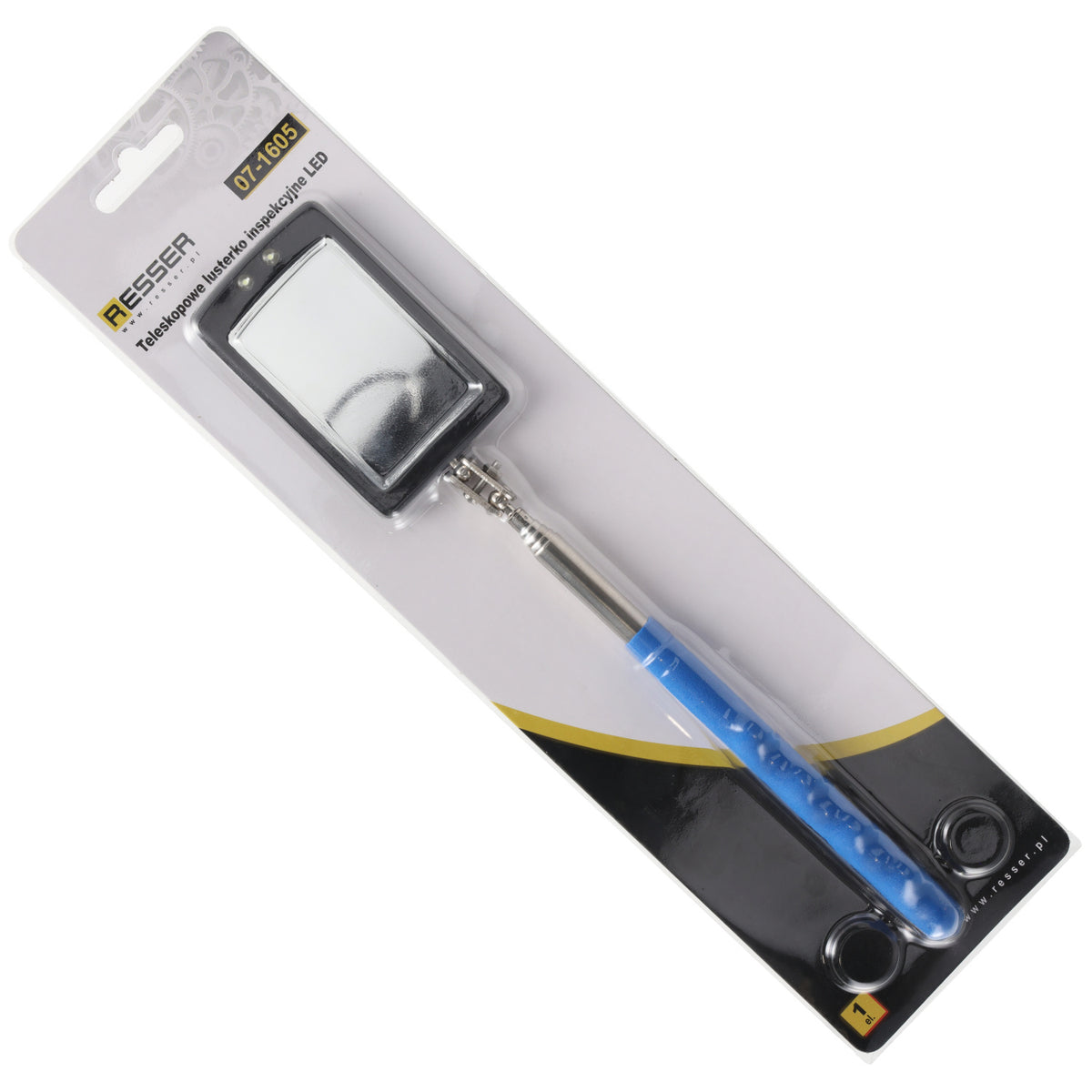 50x80 mm LED teleskopiskais pārbaudes spogulis, Resser