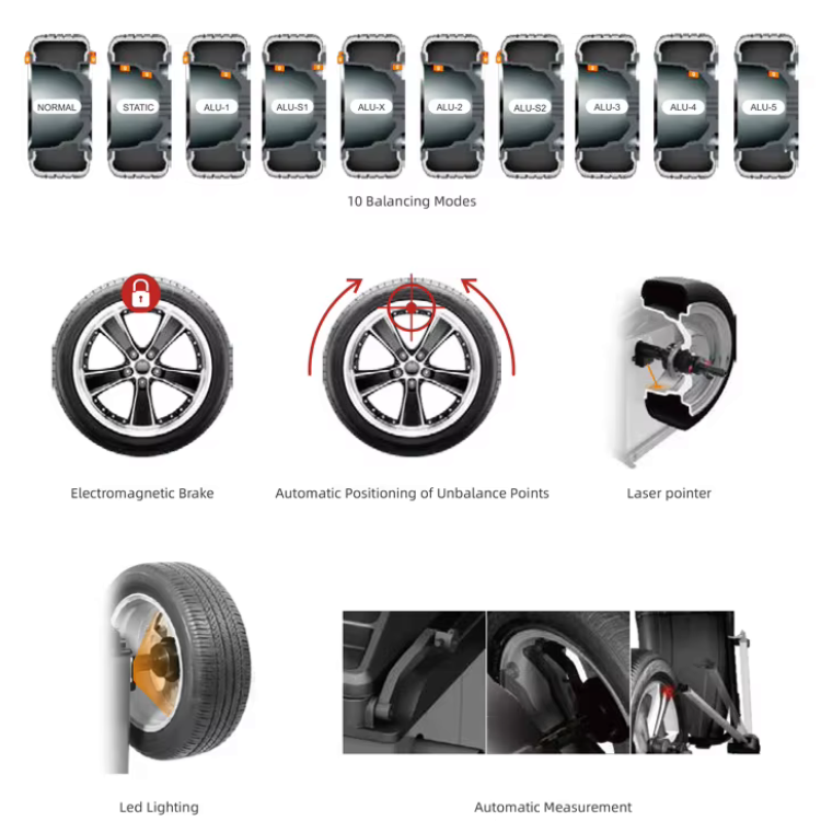 ATLANTIC TECHNIK ATB-500 Wheel Balancing Machine