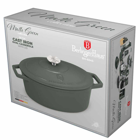 Oval roaster,cast iron Berlinger Haus BH6545 Matte Green