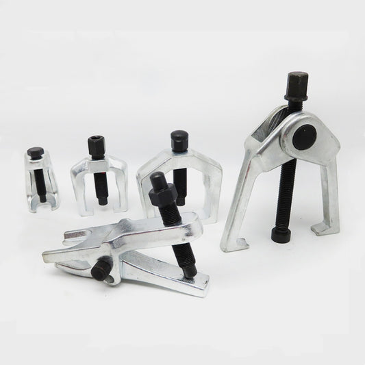 Set of metal pullers on a white background