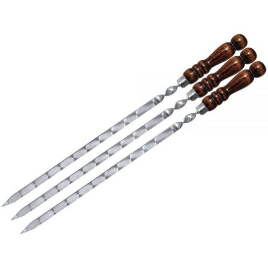 Kebab skewer with wooden handle, 45 cm long, 2 cm wide