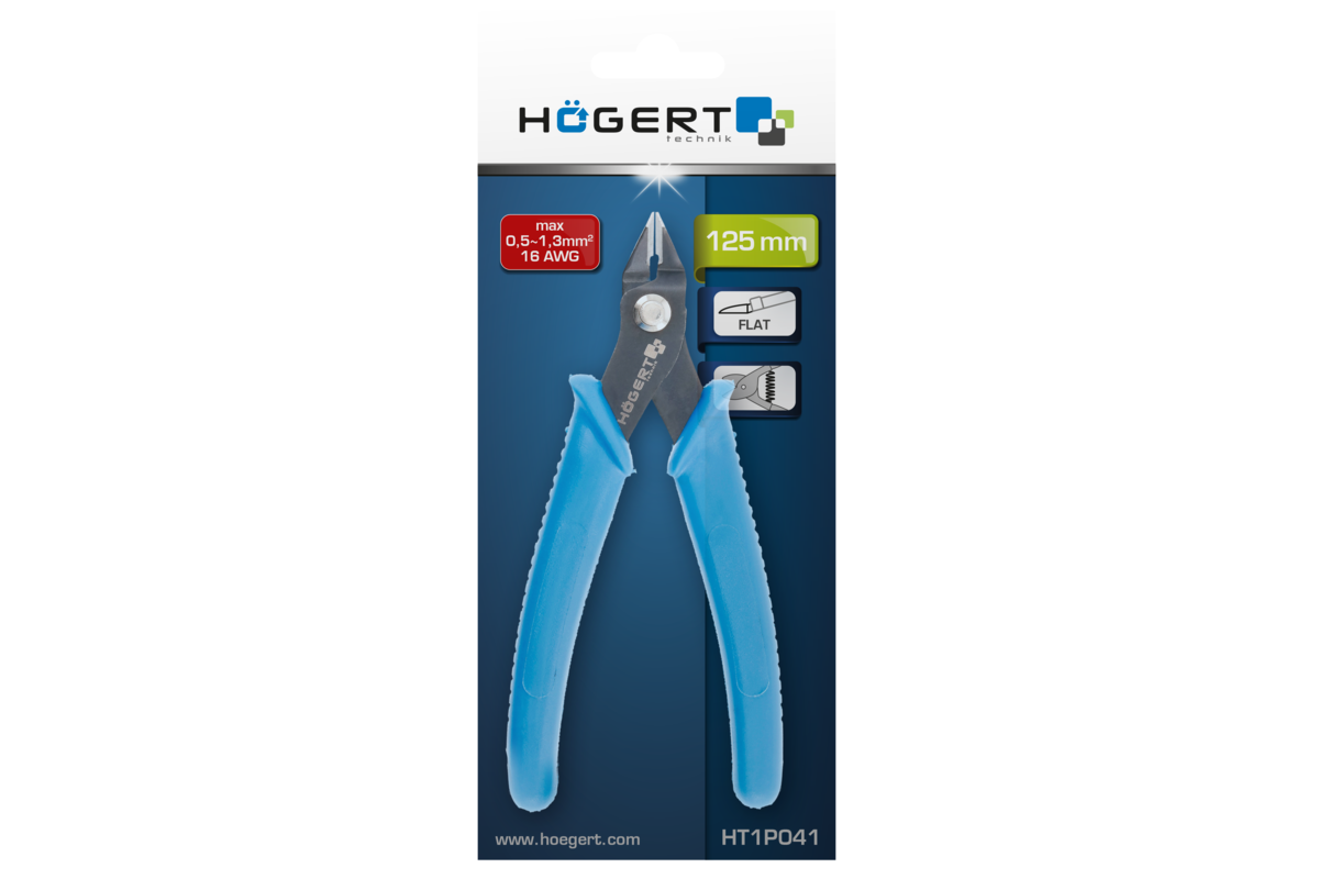Flat cutting cable pliers