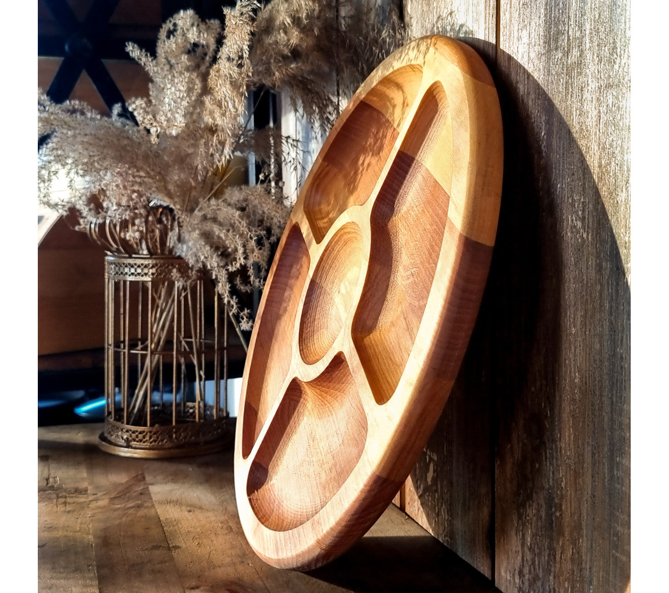 Wooden serving dish d-35 cm Mysternya