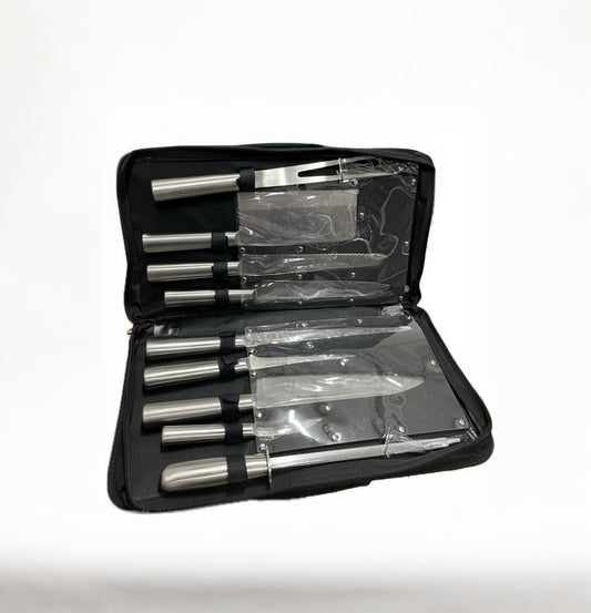 Professional knife set Rosenberg in a suitcase – 9 pieces