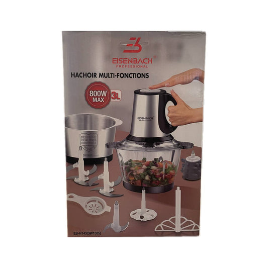 Eisenbach food processor packaging with product images and branding.