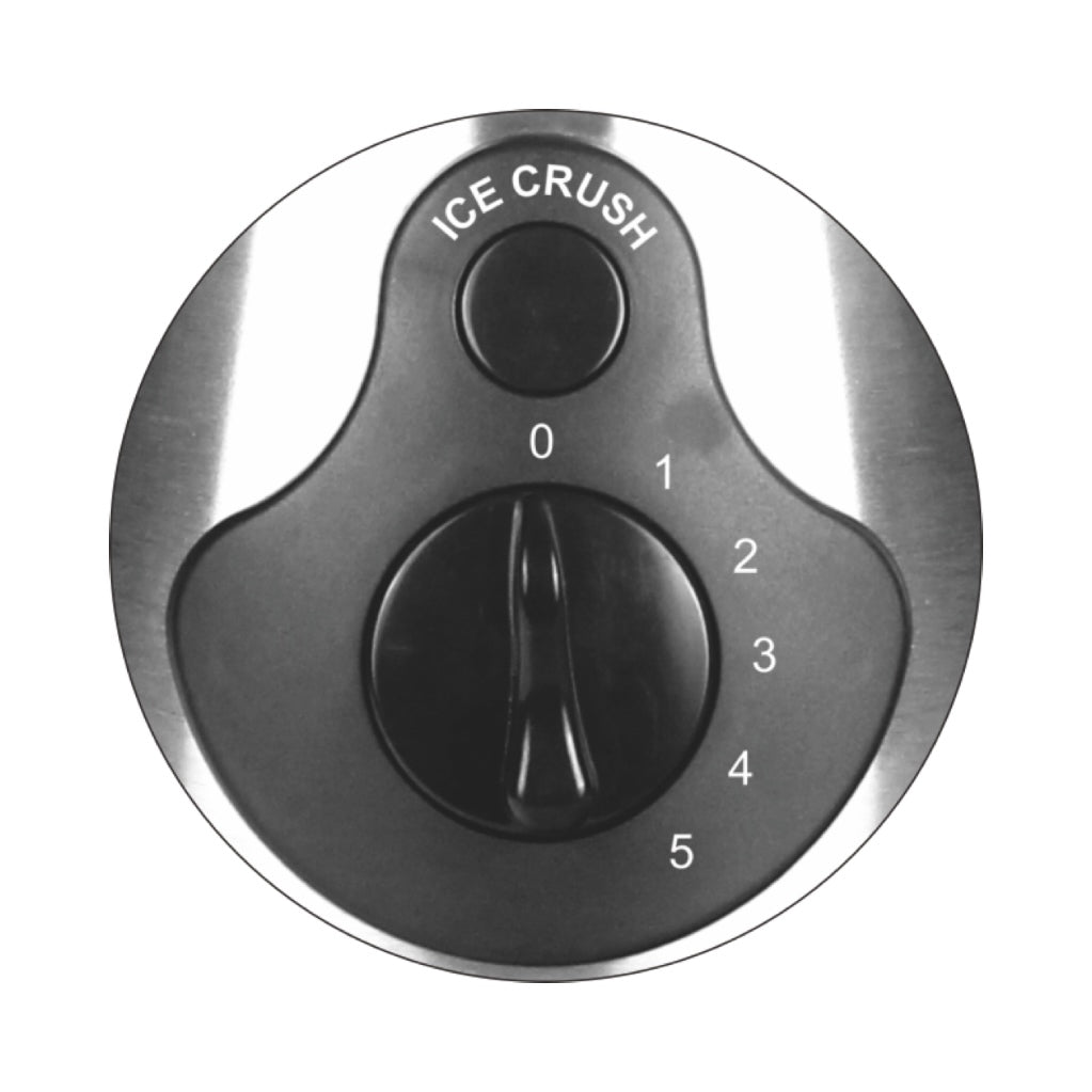 Ice crush button with numbering on a white background