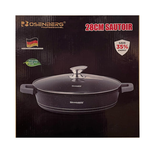 Rosenberg sautoir with lid on a black packaging background