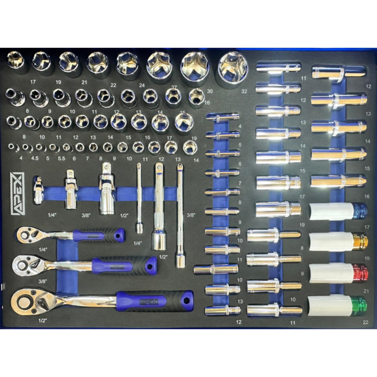 APEX Tool Trolley Set (6 Drawers, 270 Pieces)