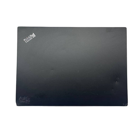 Black ThinkPad laptop on a white background