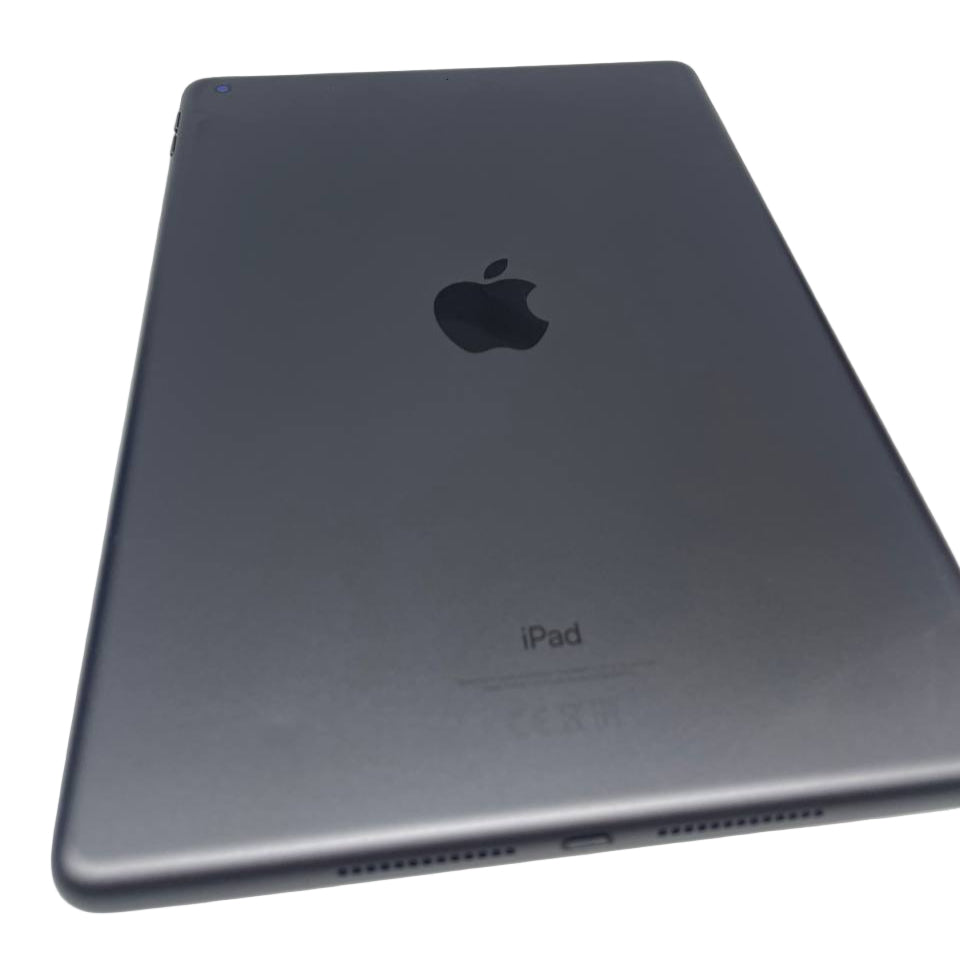 Black Apple iPad on a white background