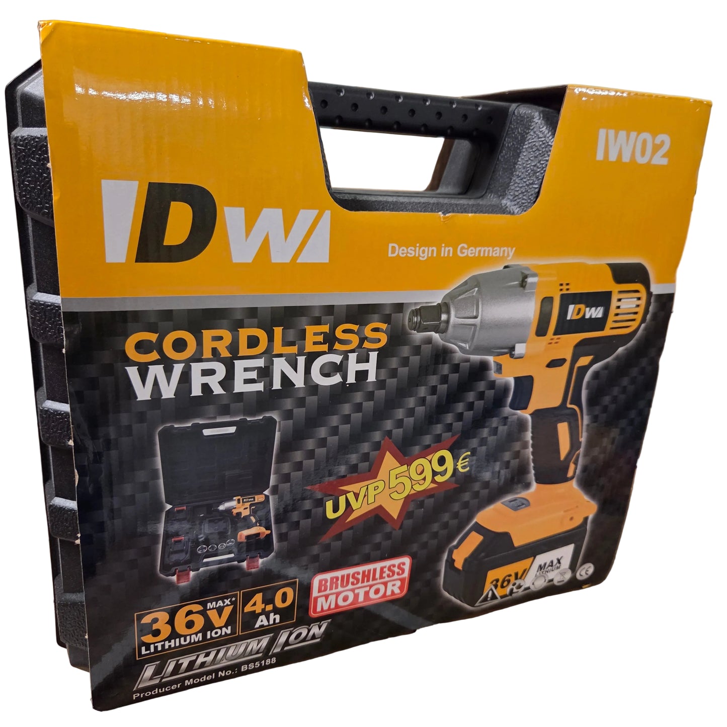 Аккумуляторный ударный гайковерт в кейсе IW02