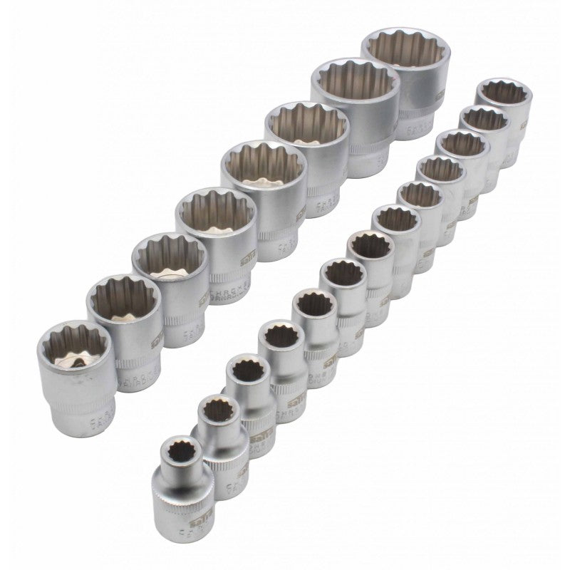 SATRA S-90195 21-Piece 1/2" Drive 12-Point Bi-Hex Socket Set