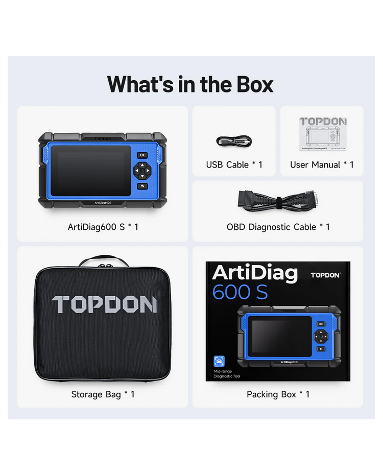 ArtiDiag600S diagnostikas ierīce TOPDON