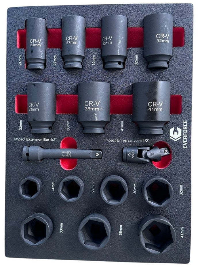 Instrumentu ratiņi Everforce – 12 kastes, 11 pilnas kastes, 293 vienības, artikuls 04-1011