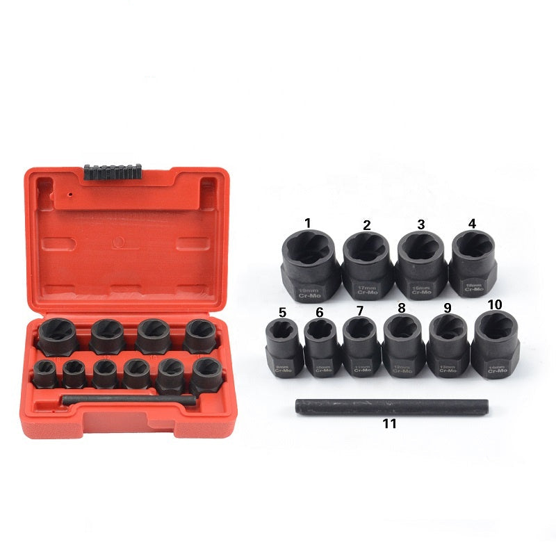 03-1301 Набор головок для поврежденных винтовок 9-19 мм 10 шт.