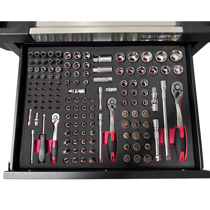 06-1057 TOOL TROLLEY – 7 DRAWERS WITH 5 FULL 237PCS