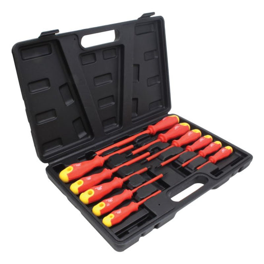 SATRA S-SE12P 11-Piece Insulated VDE 1000V Screwdriver Set with Carrying Case