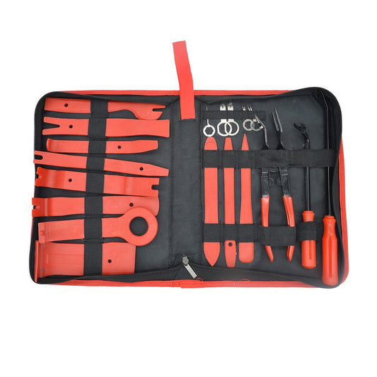 19 vienā automašīnas salona apdares noņemšanas un demontāžas instrumentu komplekts 07-1608