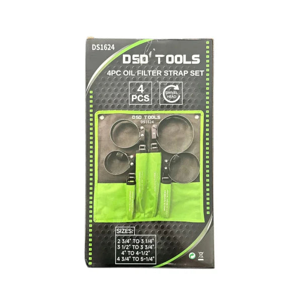 4-piece oil filter strap wrench set DS1624