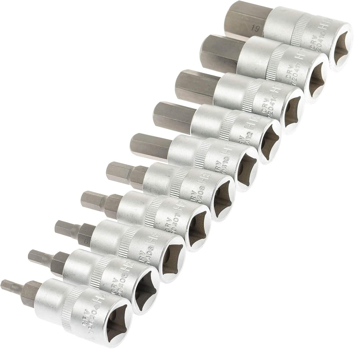 1/2 collu sešstūra uzgaļu komplekts 4-19 mm, SATRA/ASTA (954010), 10 gabali