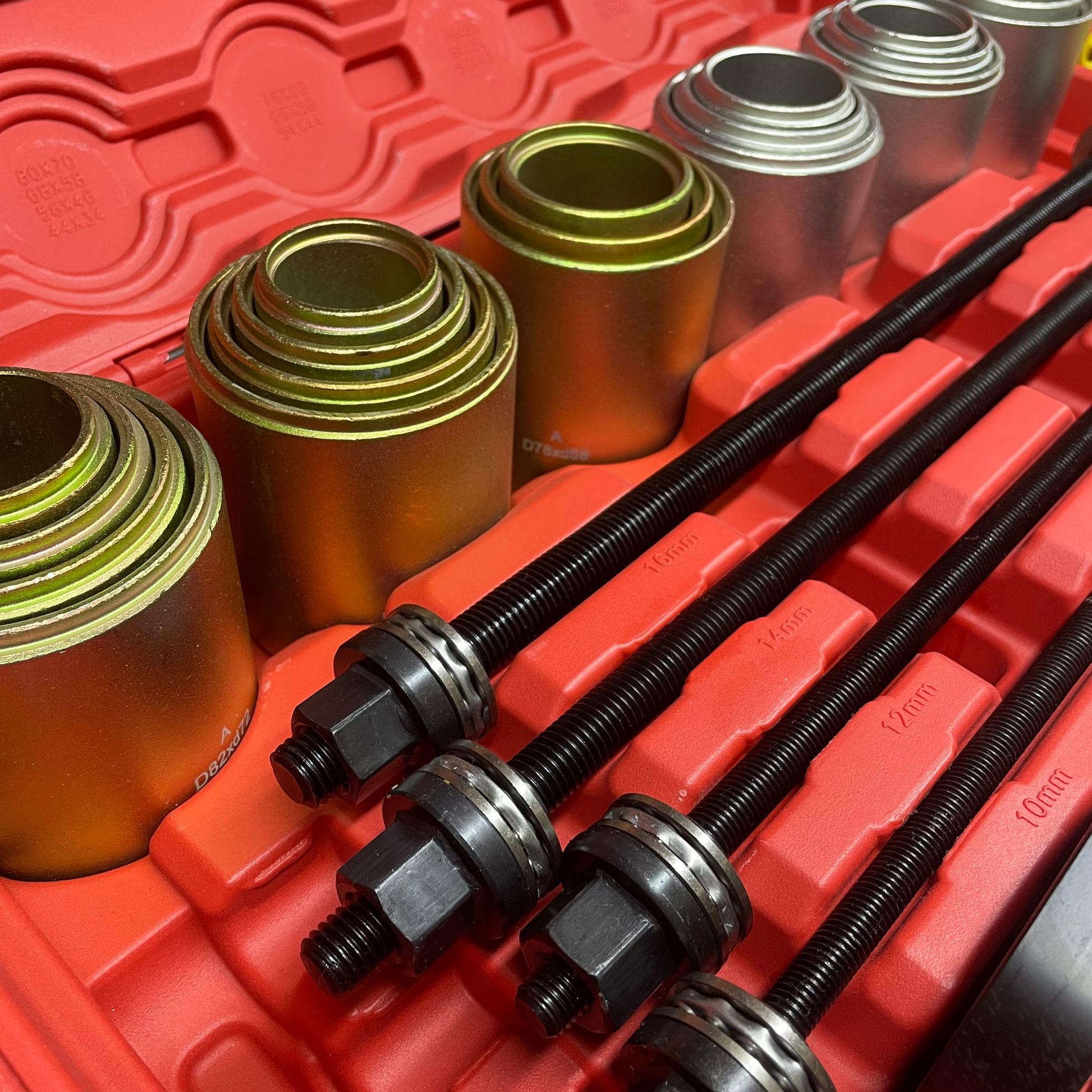 Набор пресс-форм с винтами для сайлентблоков, подшипников 27 шт. 03-1062