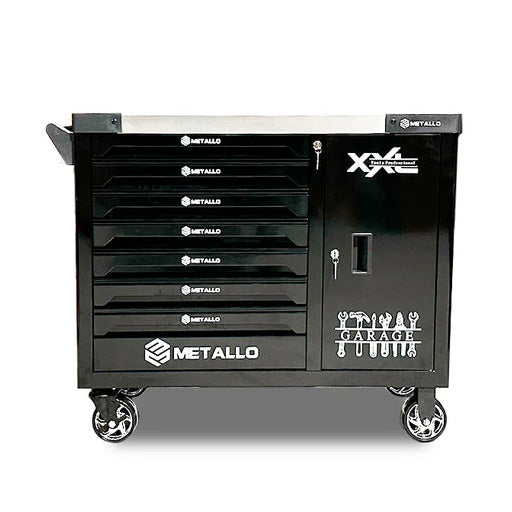 METALLO XXL instrumentu komplekts ratiņos 7/7, 390 gab.