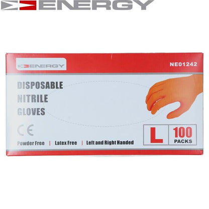 ПЕРЧАТКИ НИТРИЛОВЫЕ ENERGY 100 ШТ. L