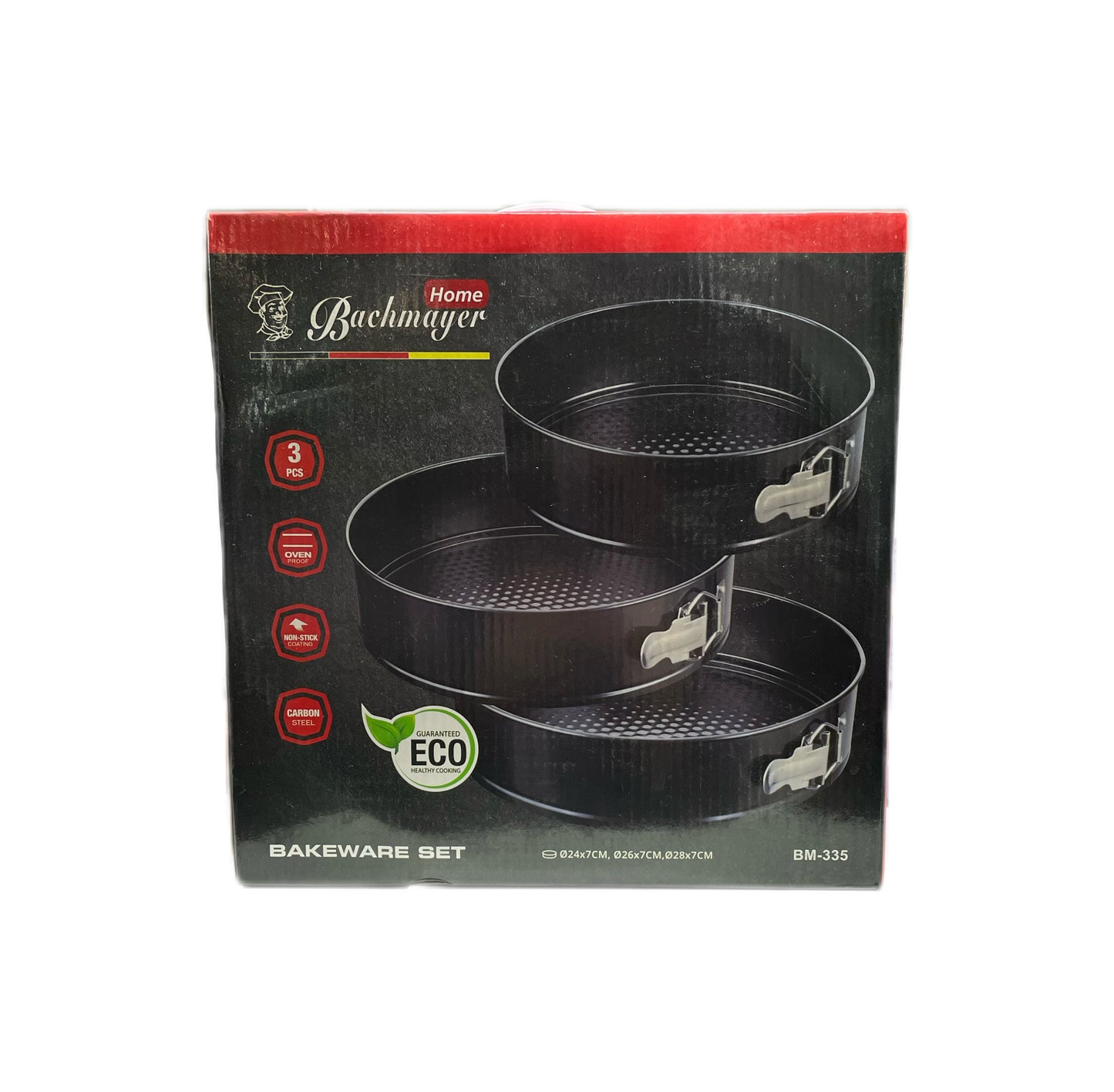 3 cepšanas veidņu komplekts (24, 26, 28 cm)