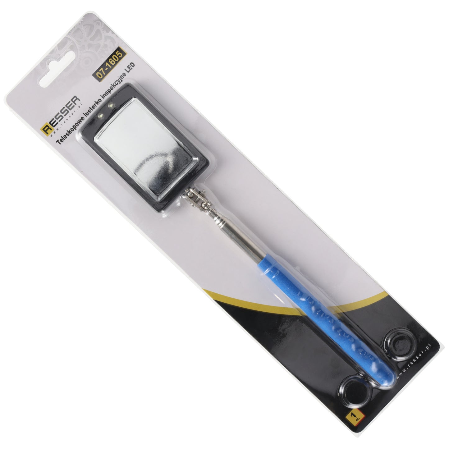 50x80 mm LED teleskopiskais pārbaudes spogulis, Resser