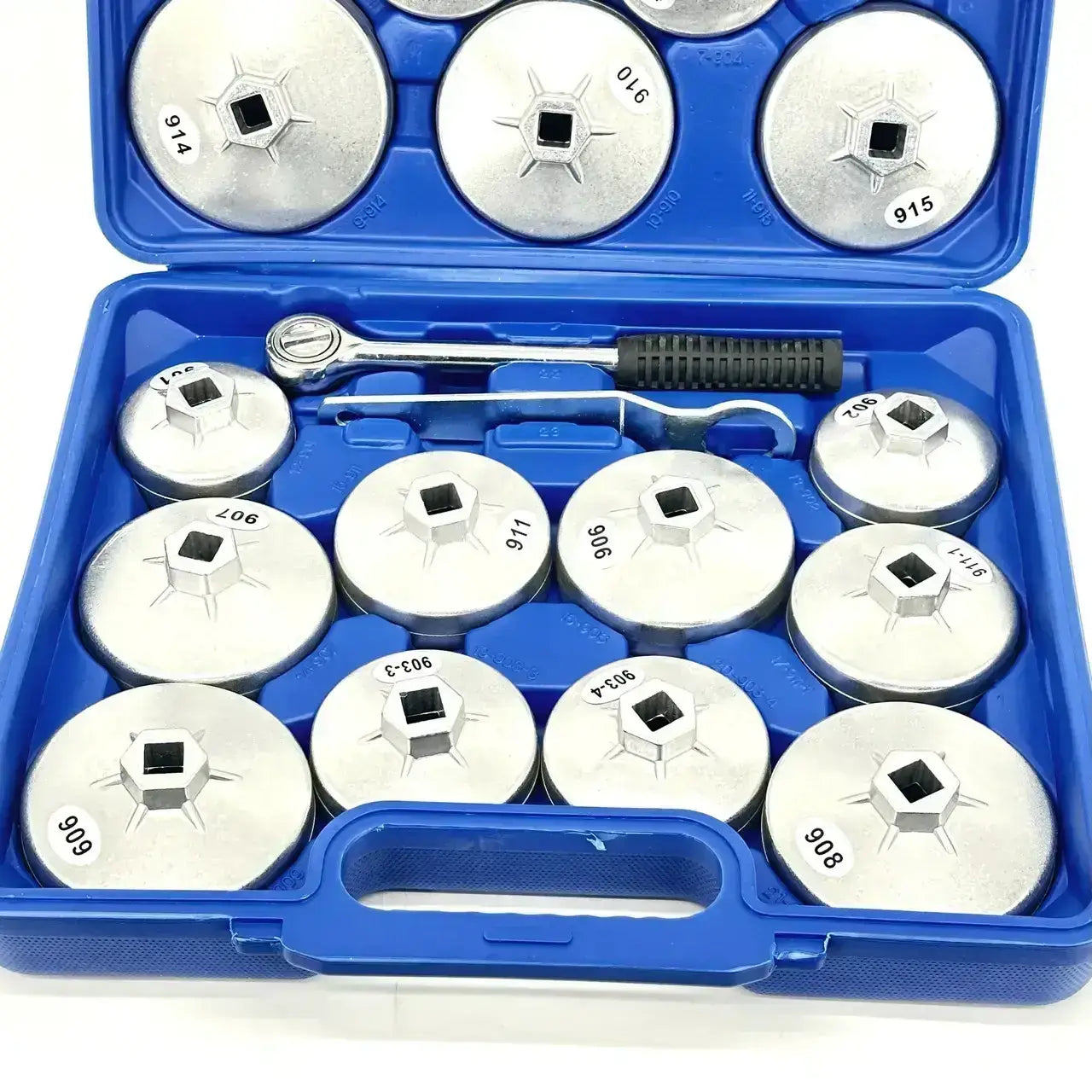 Kraft Mūller Set of aluminum oil filter pullers 23 units