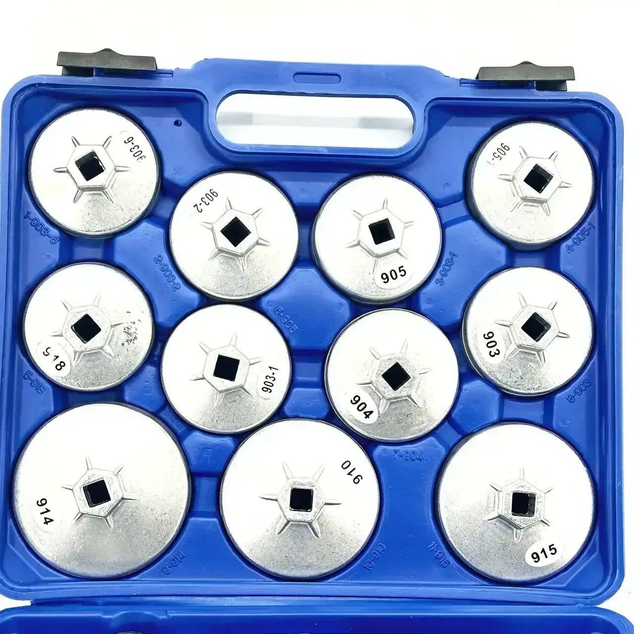Kraft Mūller Set of aluminum oil filter pullers 23 units
