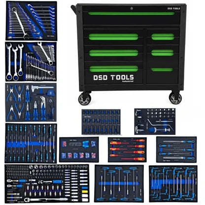 12-drawer tool cabinet with tools DS1878