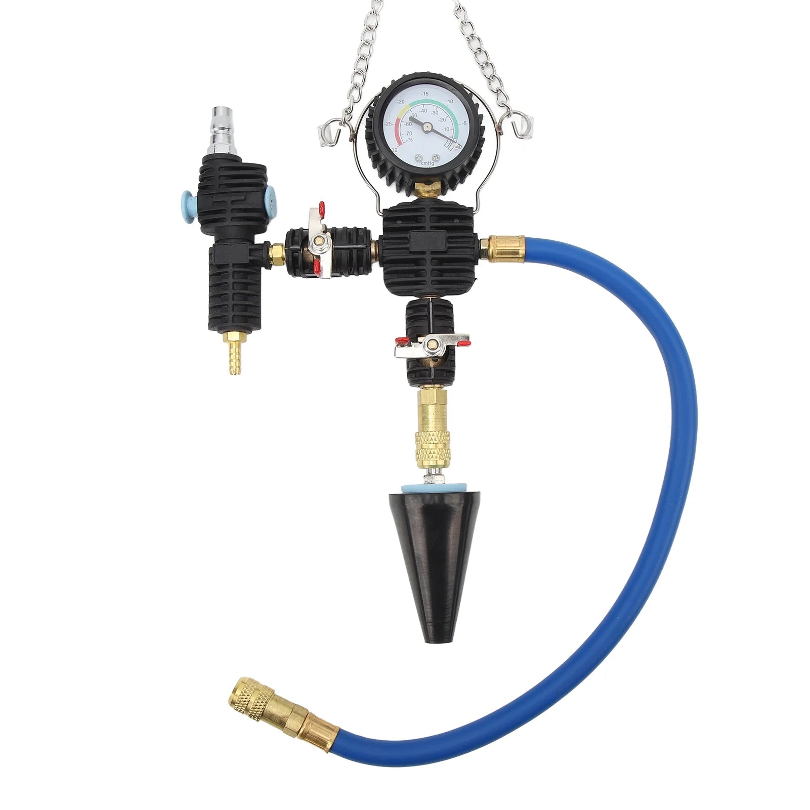 A set of tools for vacuum filling the cooling system, filling the coolant, a set of tools for filling the radiator with coolant