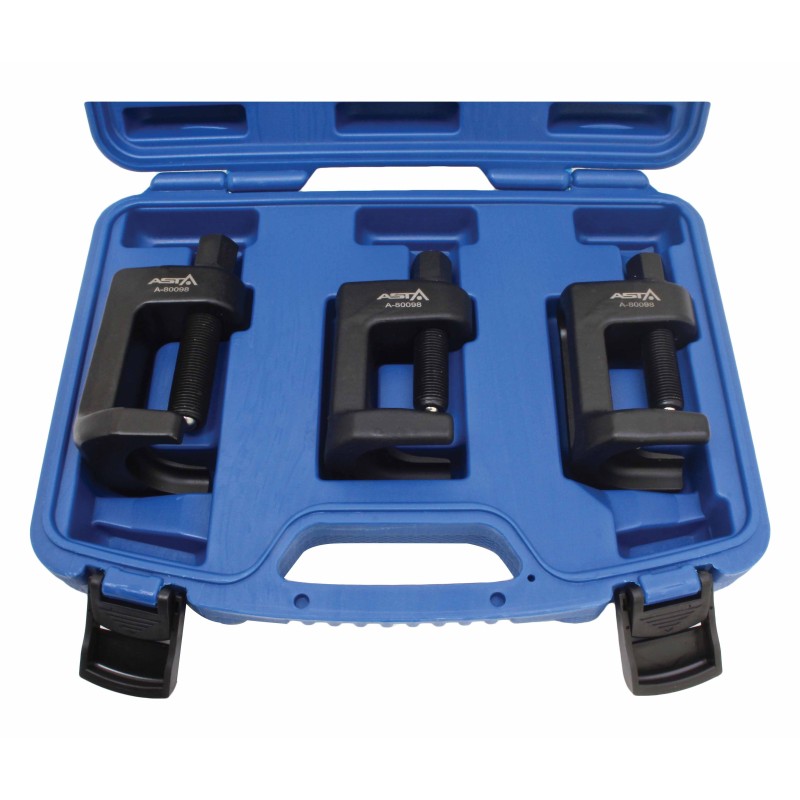 Ball Joint Puller Set A-80098 is a professional set of three universal pullers designed for safe removal of ball joints without damaging adjacent suspension components.