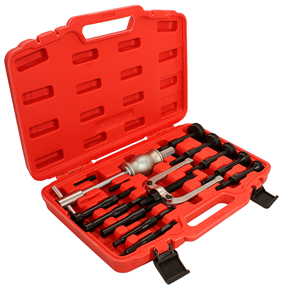 Bearing puller set with inertial reverse hammer 16pcs 03-1067