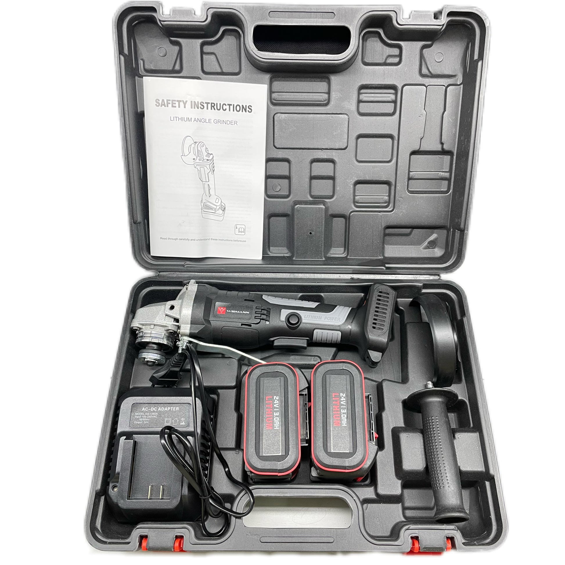 Бесщеточная угловая шлифовальная машина WIDMANN DISC24V с 2 аккумуляторами