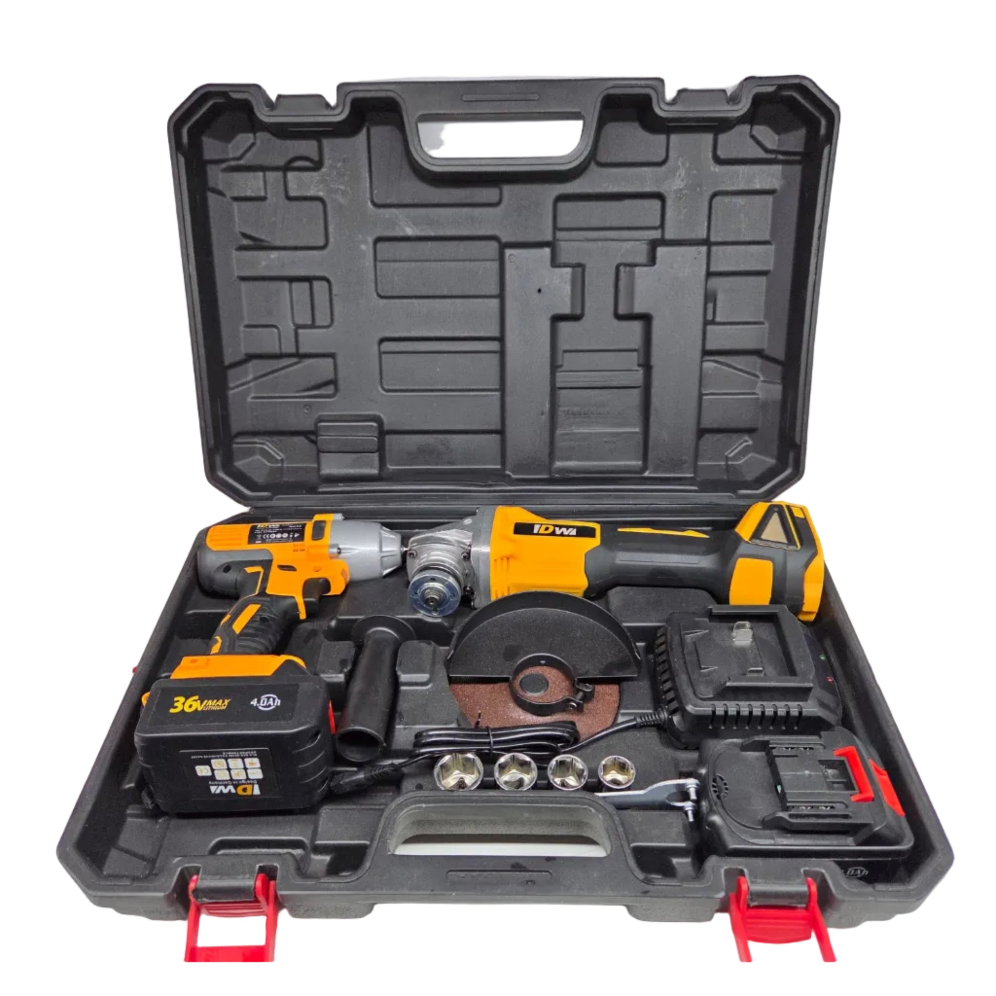 Cordless Angle Grinder + Cordless Wrench