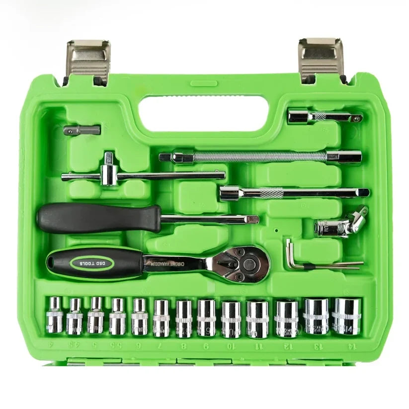 46 PC. 1/4" METRIC SOCKET AND BIT SET DS1036
