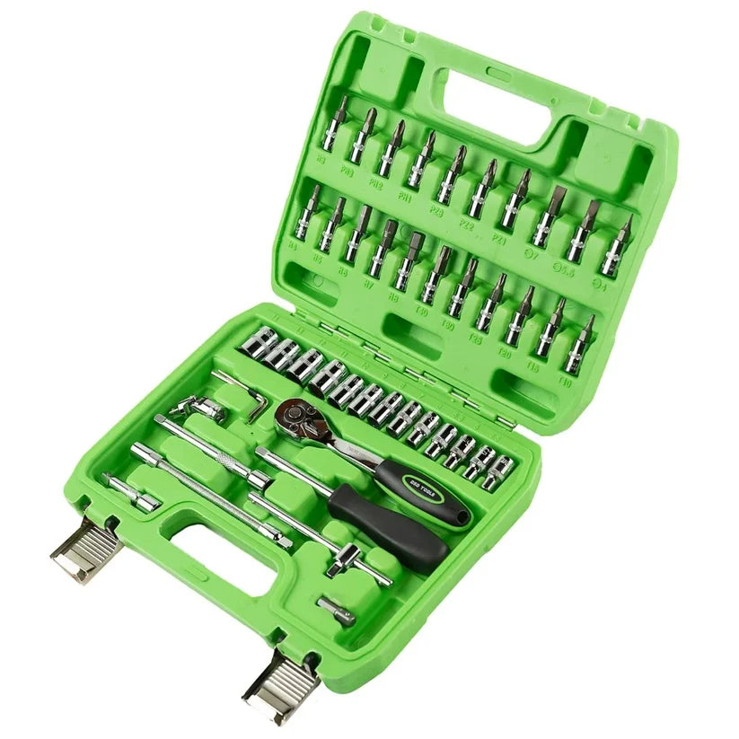 46 PC. 1/4" METRIC SOCKET AND BIT SET DS1036