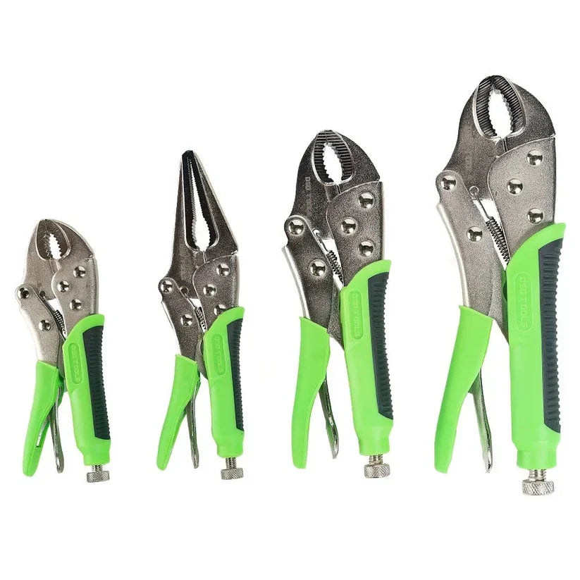 4-PIECE FIXED JAW PLIER SET WITH HANDLES