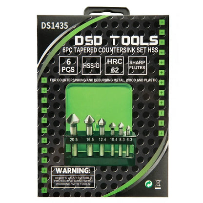 НАБОР ЗЕНКЕРОВ HSS ИЗ 6 ПРЕДМЕТОВ 6,3 - 20,5 ММ DS1435