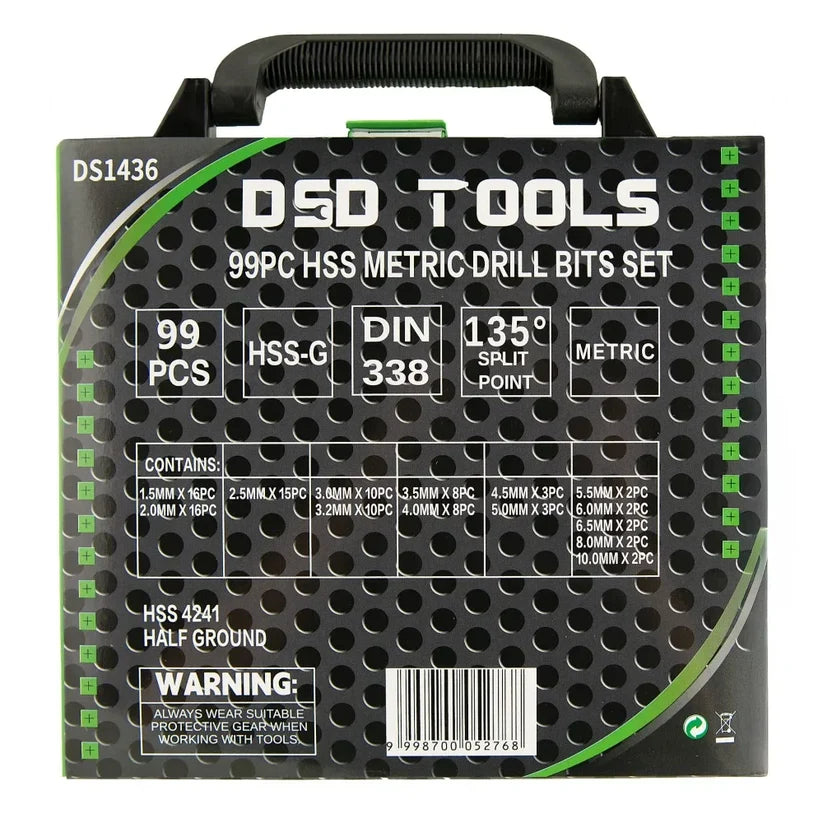 99 PC. HSS DRILL BIT SET 1.5 - 10 mm DS1436