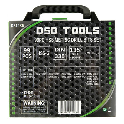 99 PC. HSS DRILL BIT SET 1.5 - 10 mm DS1436