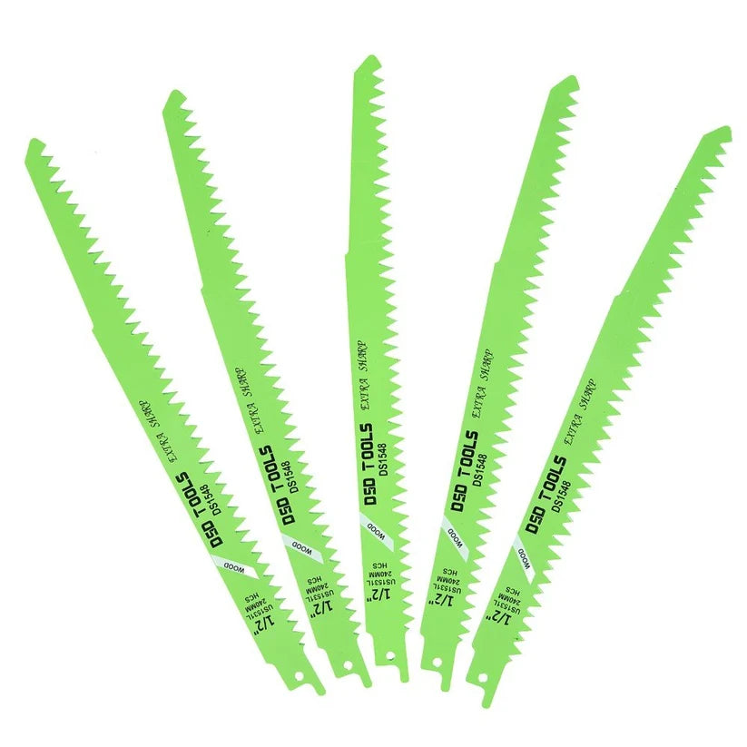 5 PCS. 240 MM RECIPROCATING SAW BLADE FOR WOOD