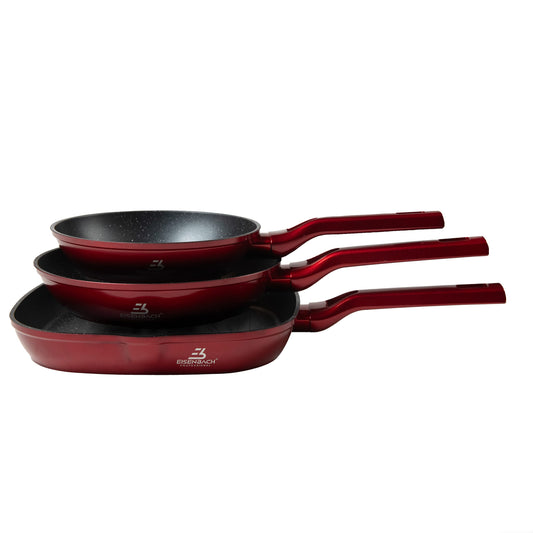 EISENBACH 3gab sarkanā marmora cepšanas pannu komplekts