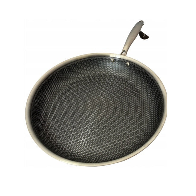 Excellence Stainless Steel Frying Pan with Hexagonal Coating, 32 cm