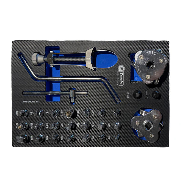 FTools 12/12 PRO instrumentu ratiņi (zili)